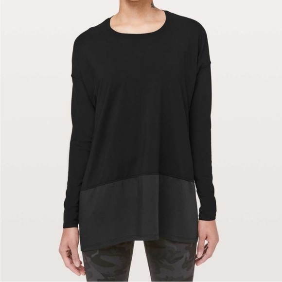 Lululemon Ease of Mind Long Sleeve Oversized Size 6 Black - Picture 1 of 8